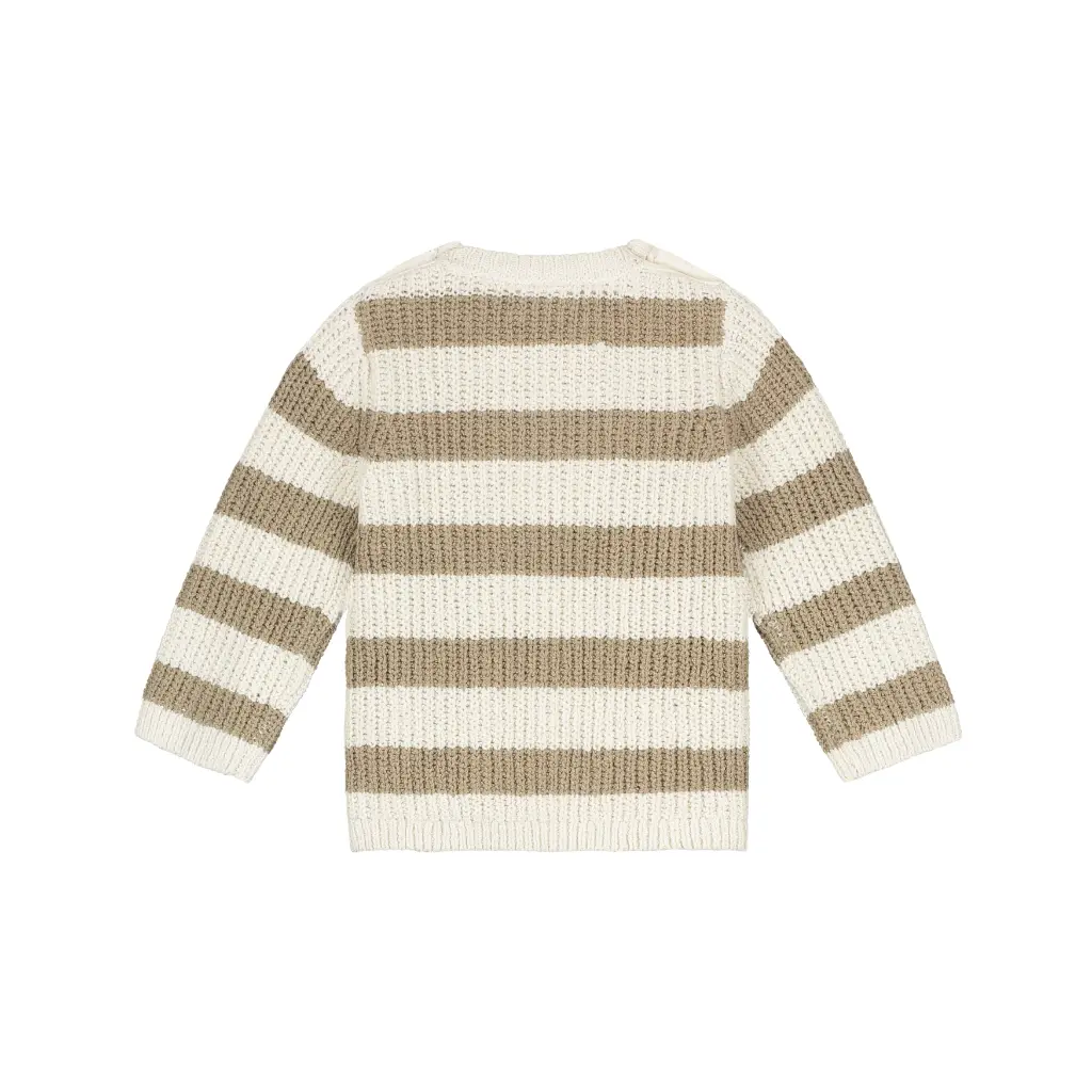 BABYFACE - Pull Tricot ligné - Stone - Garçon