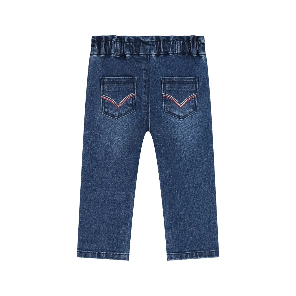 BABYFACE - Pantalon Jeans Coeurs - Dark Blue - Fille