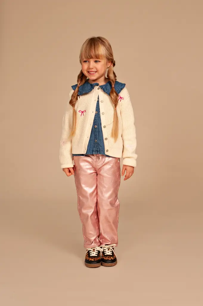 Stains & Stories - Pantalon Brillant - Pink - Fille