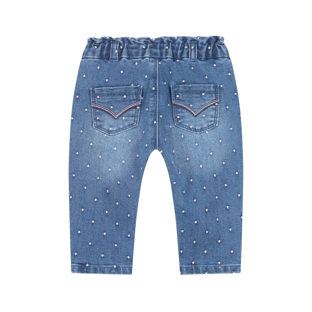 Babyface - Pantalon Jeans à pois - Medium blue denim - Fille
