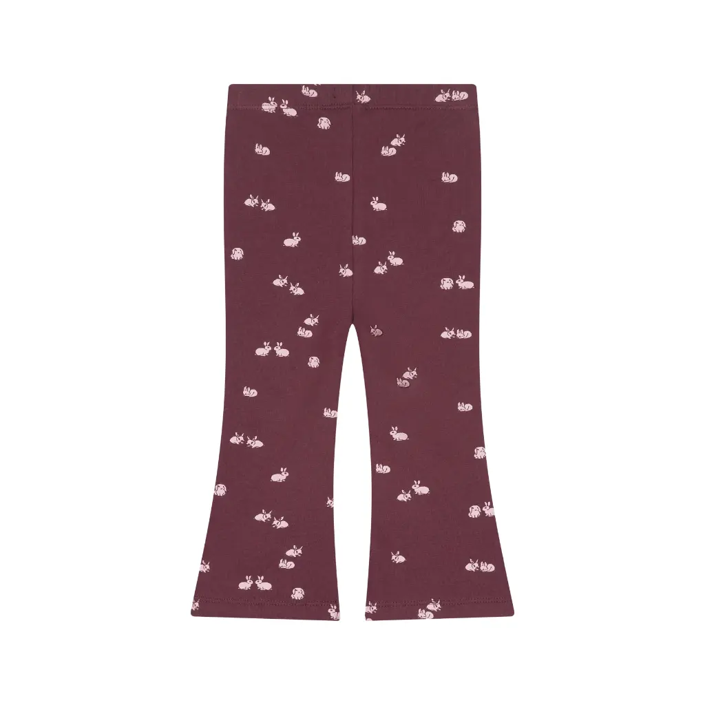 Babyface - Pantalon legging évasé lapins - Bordeau - Fille
