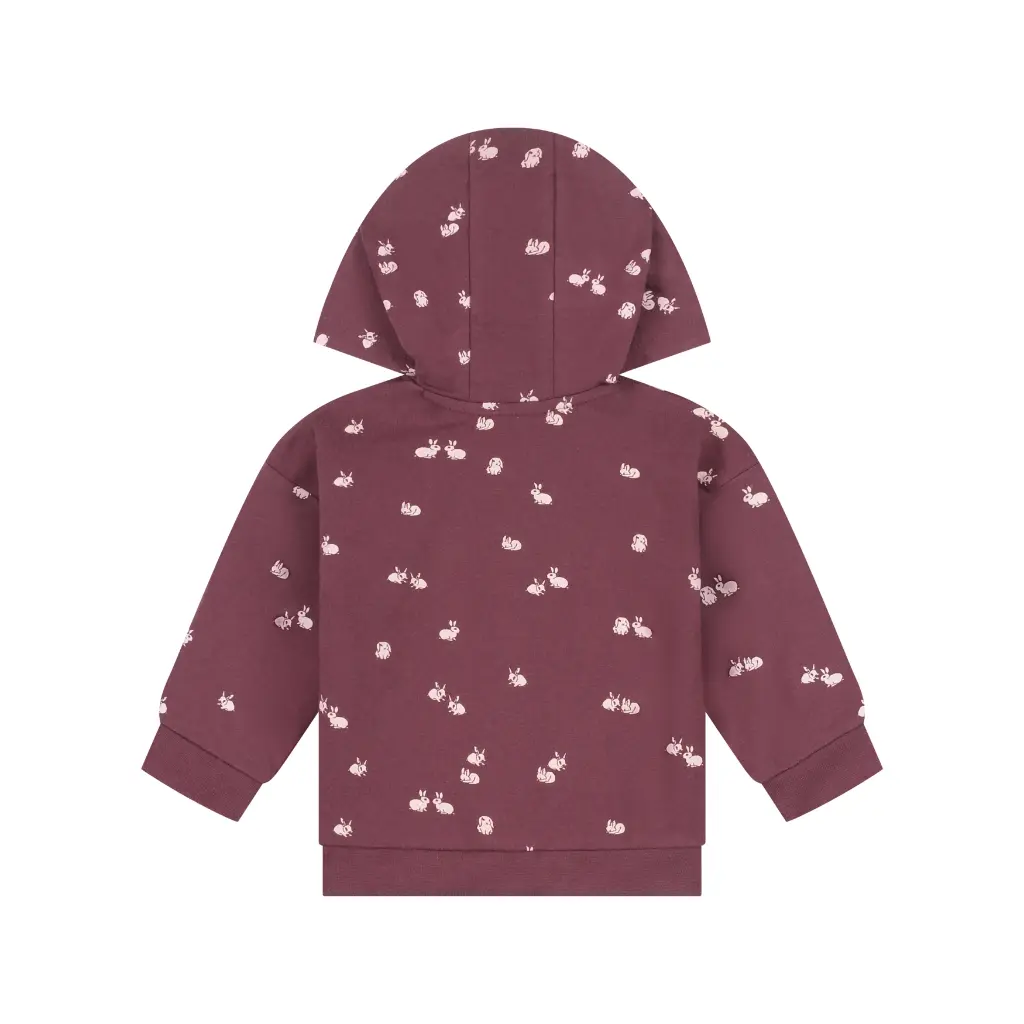 Babyface - Gilet zippé lapins - Bordeau - Fille