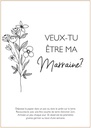 Minimou - Voeux en tube avec papier ensemencé - Veux-tu être ma marraine ?