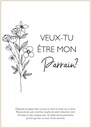 Minimou - Voeux en tube avec papier ensemencé - Veux-tu être ma marraine ?