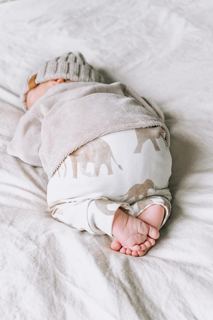 Babystyling - Pantalon petit éléphant garçon - Beige