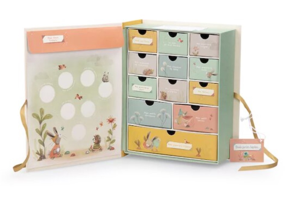 Moulin Roty - Coffret naissance - Trois Petits Lapins - intérieur