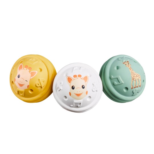 Sophie la Girafe - Lot de 3 balles musicales