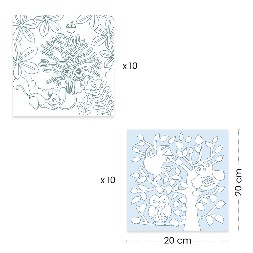 DJECO - Distributeur de coloriages Forêt - 3 à 6 ans