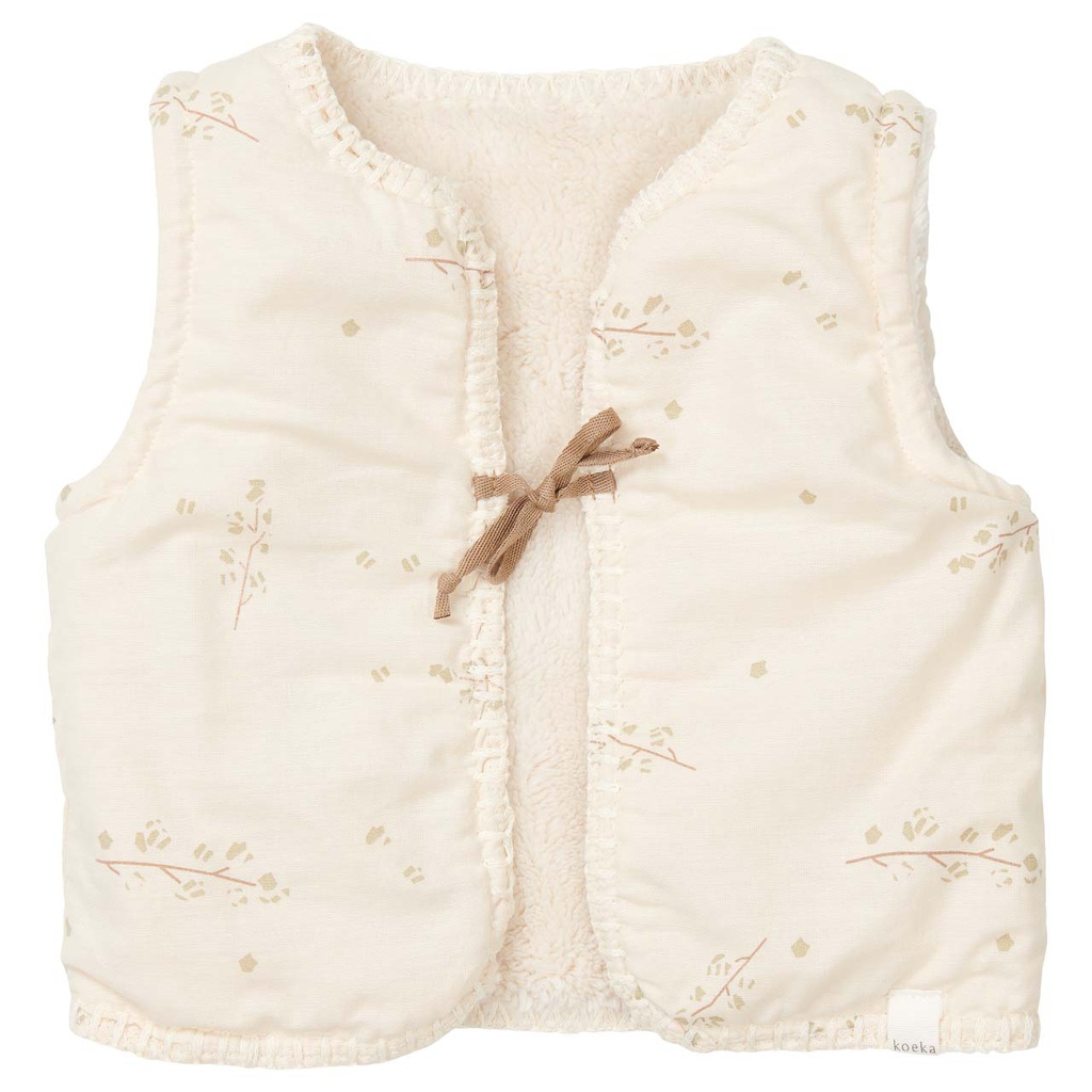 Koeka - Gilet réversible bébé sans manches teddy - Warm White