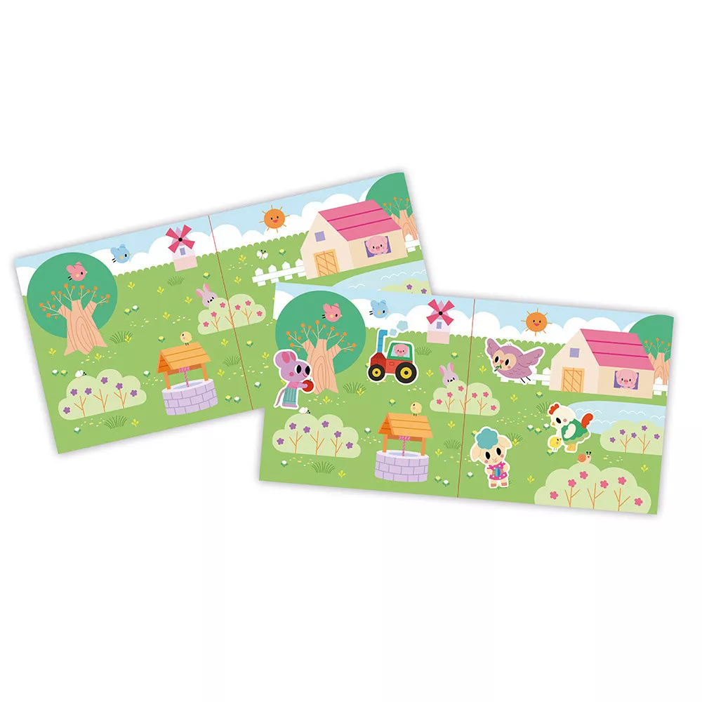 Janod - Coffret Créatif Stickers Epais Repositionnables - 2 ans