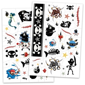 DJECO - Lot de 50 tatouages - Plume color - 3 ans +