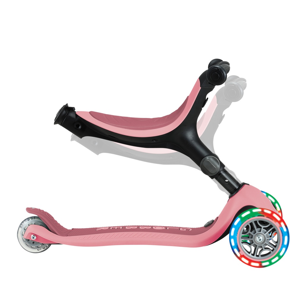 GLOBBER - Trottinette évolutive Go Up Active Lights - Pastel Pink - siège seul