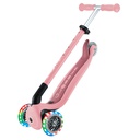 GLOBBER - Trottinette évolutive Go Up Active Lights - Pastel Pink - Pliage