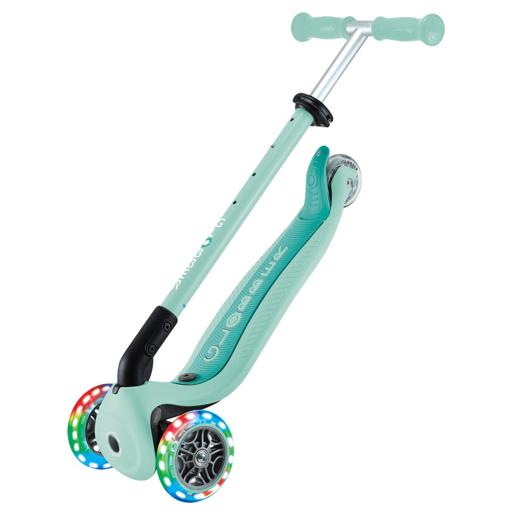 GLOBBER - Trottinette évolutive Go Up Active Lights - Mint - Pliage