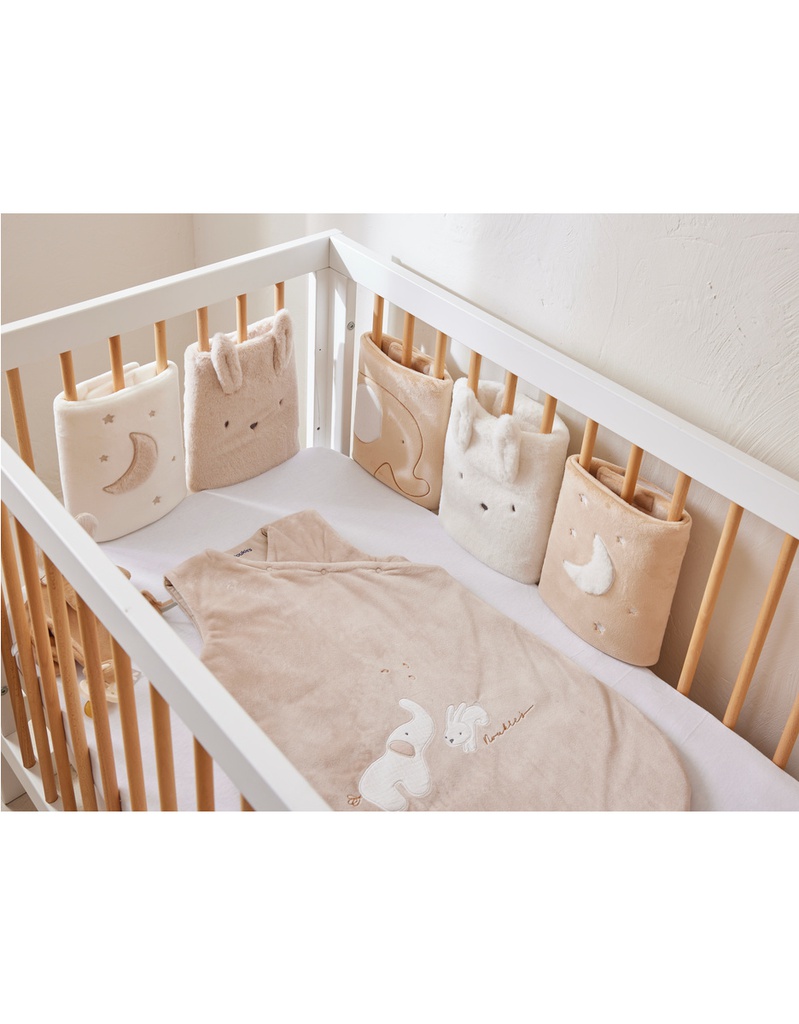 Noukie's - 6 protèges barreaux pour lits et parcs bébé, multicolore