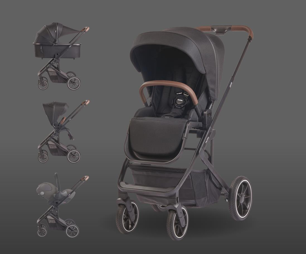 Pericles - Poussette Juno + Habillage Pluie - Black