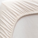 Bemini - Drap Housse - 60x120cm - Small dot print écru