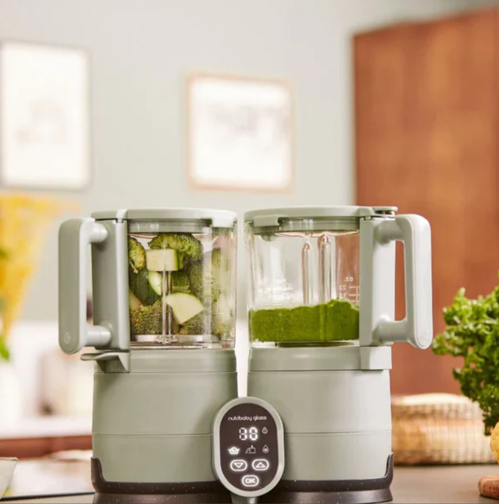 Babymoov - Robot en verre cuisson rapide - Nutribaby Glass Celadon