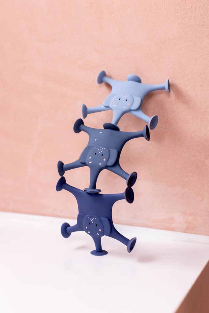 Trixie - Jeu de ventouse animaux 3 pcs - La famille de Mrs. Elephant bleue