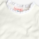 Boboli - t-shirt tricot blanc - fille