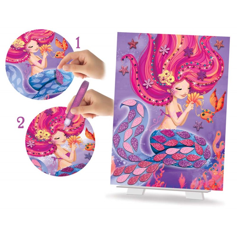 Crealign' - Cartes à créer - sirènes scintillantes - 5 ans +