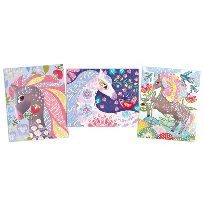 Crealign' - Cartes à créer - chevaux de diamants - 5 ans +