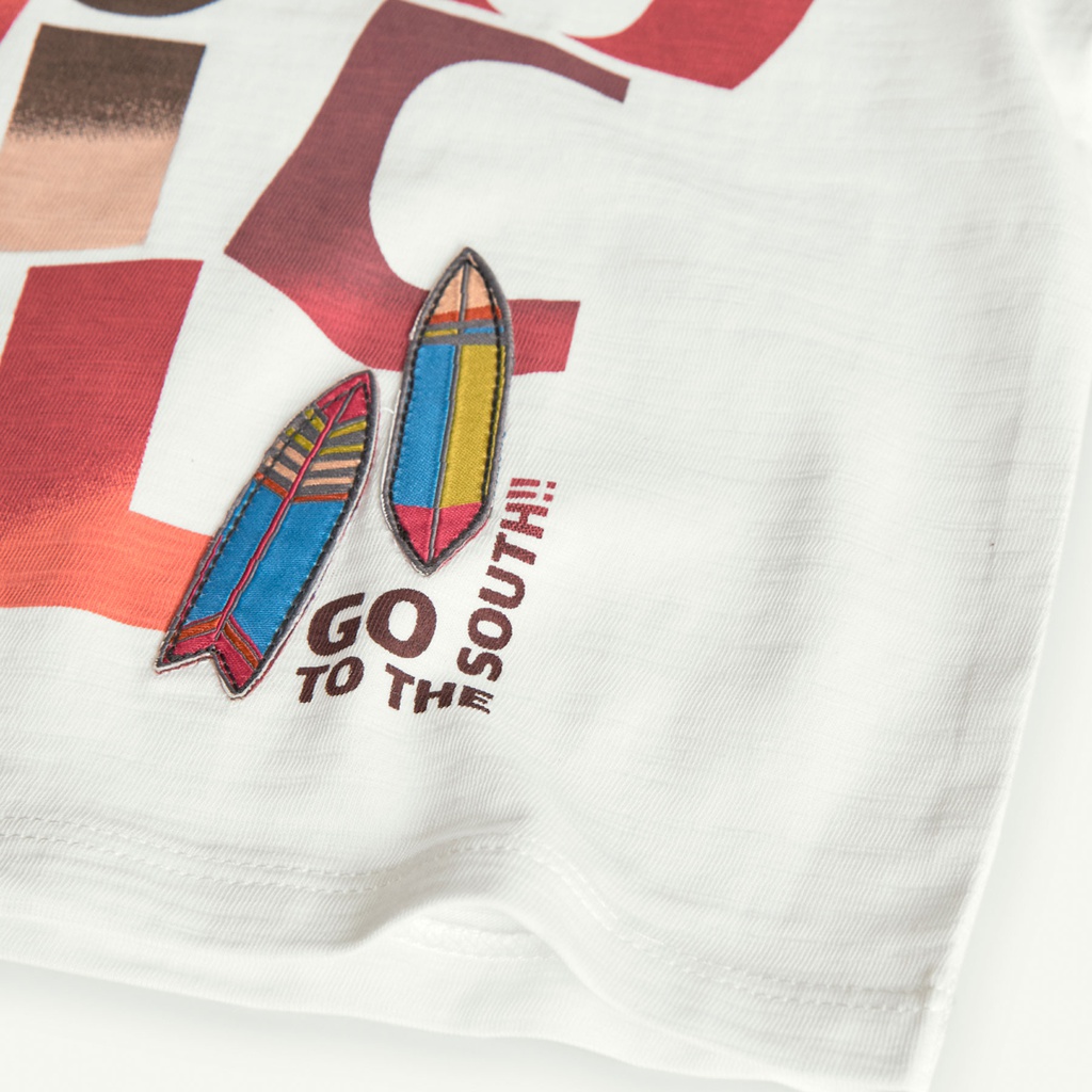 Boboli - T-shirt blanc tropical - garçon