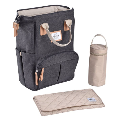 Béaba - Sac à langer Wellington - Gris chiné foncé