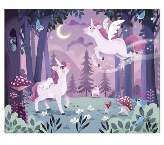Janod - Puzzle Licornes - 54 pièces