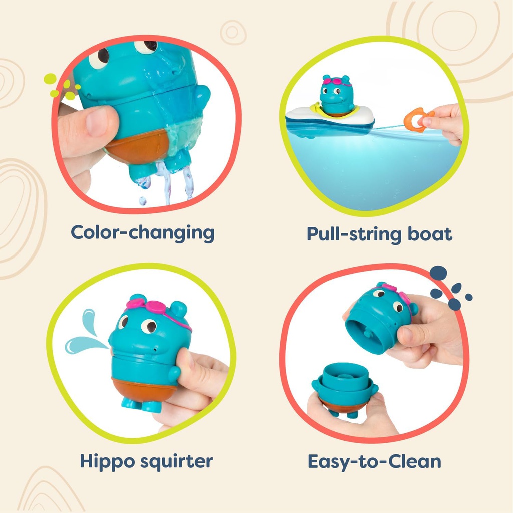 B Toys - Jouet de Bain gicleur et bateau de rétrofriction