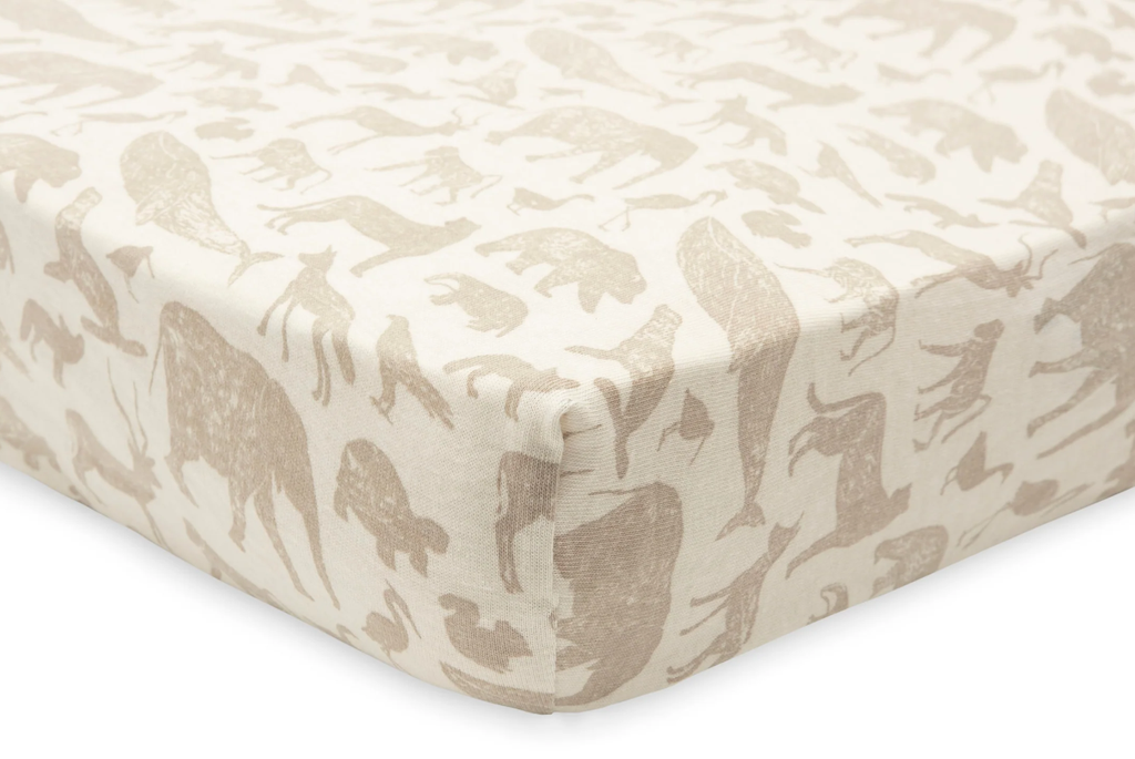 Jollein - Drap-housse Jersey 70/140x75/150cm - Animals Nougat (copie)