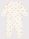 Petit Bateau - Pyjama avec pieds bébé coeurs