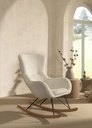 Vipack (JAXX) - Chaise à bascule maxi blanc bouclé