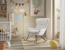 Vipack (JAXX) - Chaise à bascule maxi blanc bouclé