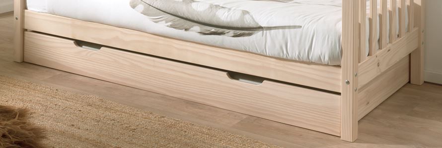 Vipack - Fritz Lit gigogne Milky Pine