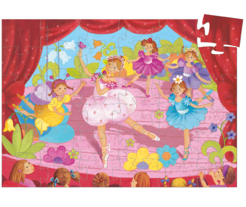 DJECO - Puzzle La ballerine à la fleur 36 pcs - 4 ans +