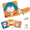 DJECO - Coffret pâte à modeler - Bouclettes et cheveux raides - 3-6 ans