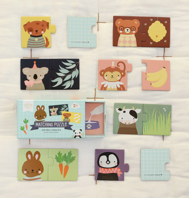 A Little Lovely Company - Puzzle d'association - Familles d'animaux