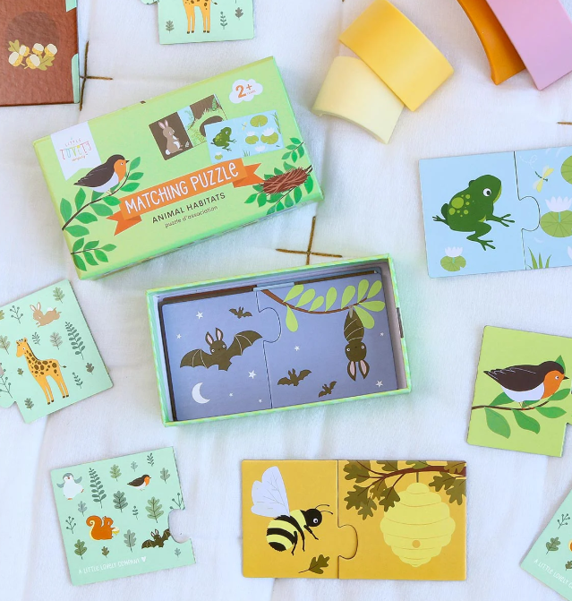 A Little Lovely Company - Puzzle d'association - Familles d'animaux