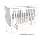Vipack - Smile lit bébé 60x120cm blanc