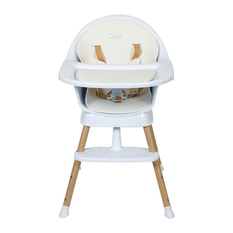 Quax - Chaise Bébé Evolutive Ultimo 3 Luxe - Blanc-Naturel