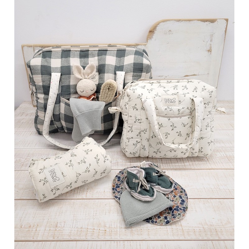Babyshower - Matelas à Langer Nomade Knot - Olive Bloom