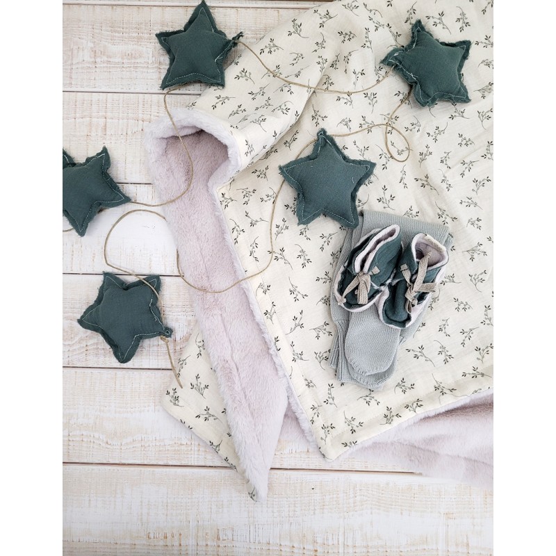 Babyshower - Couverture Polaire XL - Olive Bloom (copie)