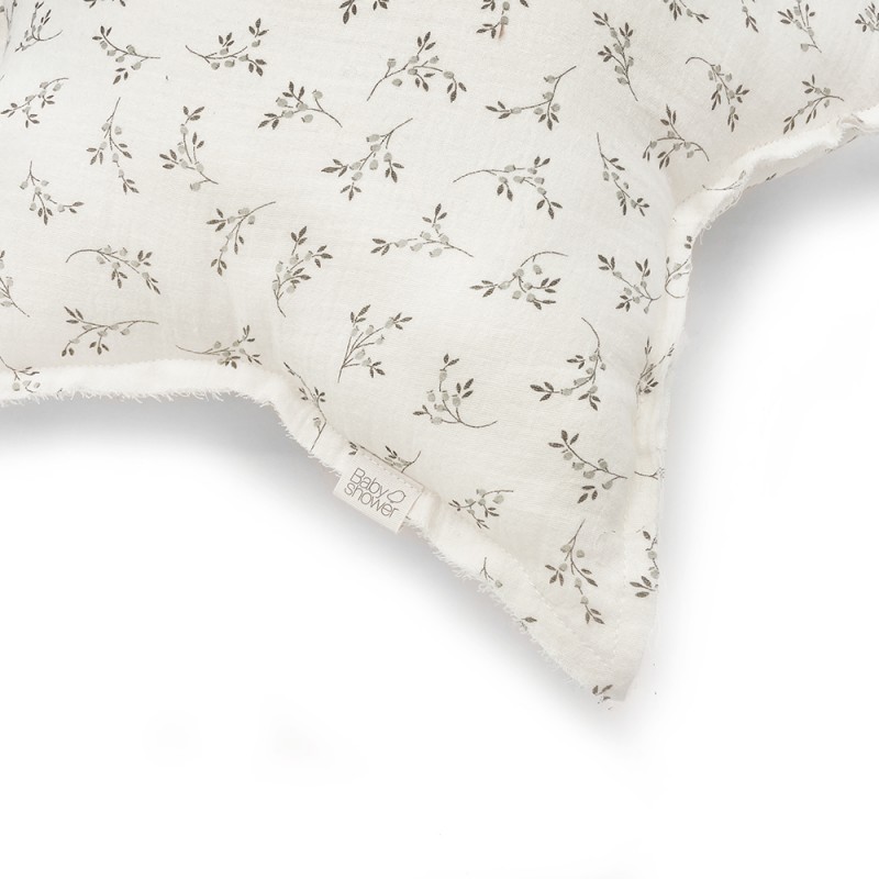 Babyshower - Coussin Star - Olive Bloom