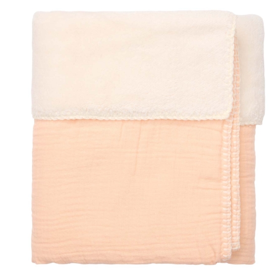 Koeka - Couverture Berceau Teddy Faro - Peach