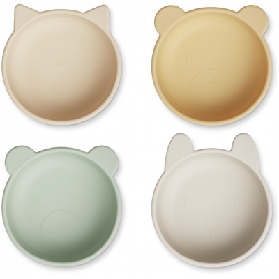 LIEWOOD - Lots de 4 bols en silicone Iggy