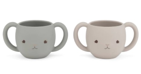 Konges Slojd - 2 tasses en silicone - Baleine