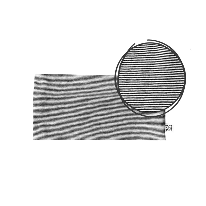 Aai Aai – Col en coton – Ligné noir et blanc