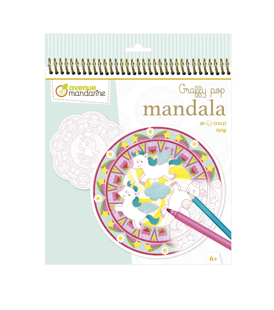 Avenue Mandarine - Mandalas à colorier - Thème du jardin