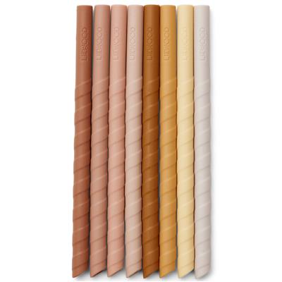 LIEWOOD - Lot de 8 pailles Zoe - Rose multi mix